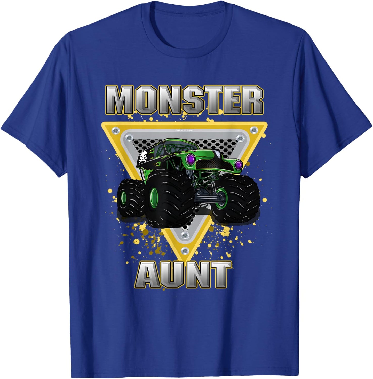 Monster Truck Aunt T-Shirt - T-Shirt | Royal