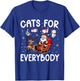Cats For Everybody Christmas Cat Funny Christmas T-Shirt - T-Shirt | Royal