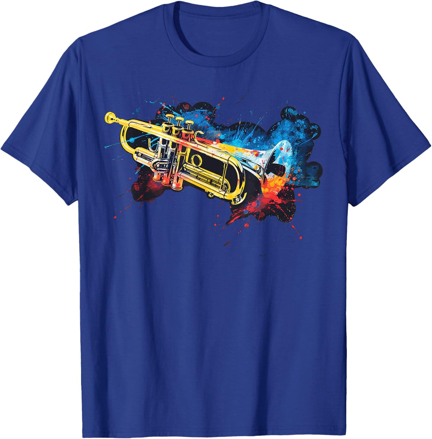 Men's, Women's and Children's Trumpet , black T-Shirt - T-Shirt | Royal