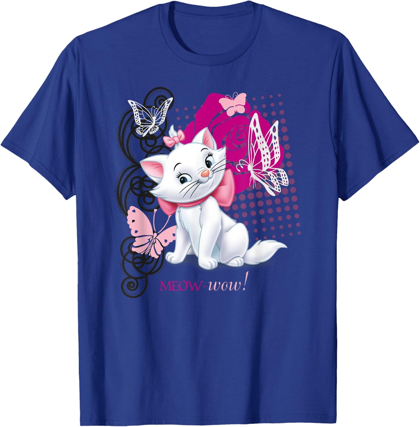 Aristocats Marie Meow Butterfly Cat , black T-Shirt - T-Shirt | Royal