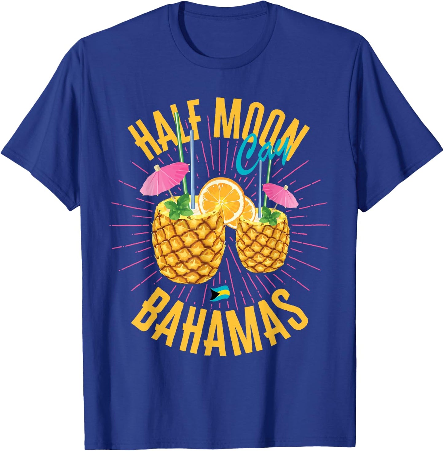 Half Moon Cay Bahamas Flag Cruise Vacation Bahamian T-Shirt - T-Shirt | Royal