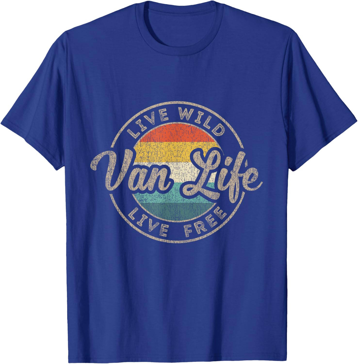 Van Life Clothing Retro Vintage Van Resident Vanlife Nomads , black T-Shirt - T-Shirt | Royal