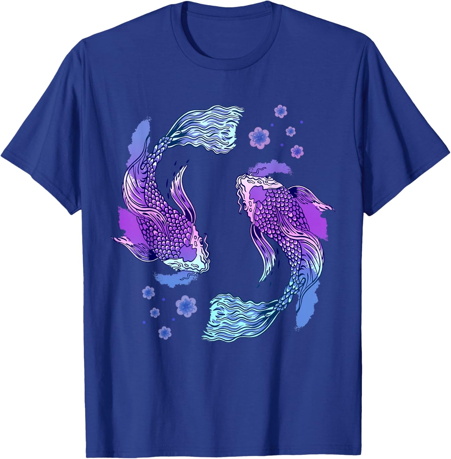 Koi Asian Carp Japanese Koi Carp Japan Pond Yin Yang Fish T-Shirt - T-Shirt | Royal