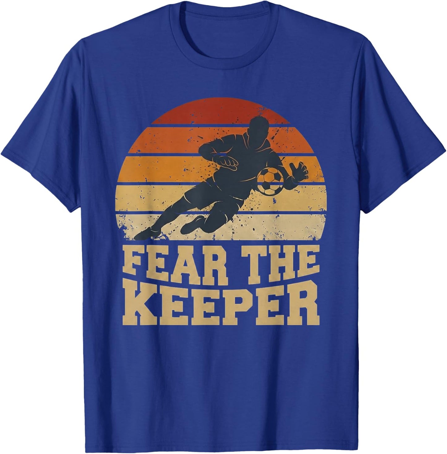 Retro Vintage Fear Keeper Football T-Shirt - T-Shirt | Royal