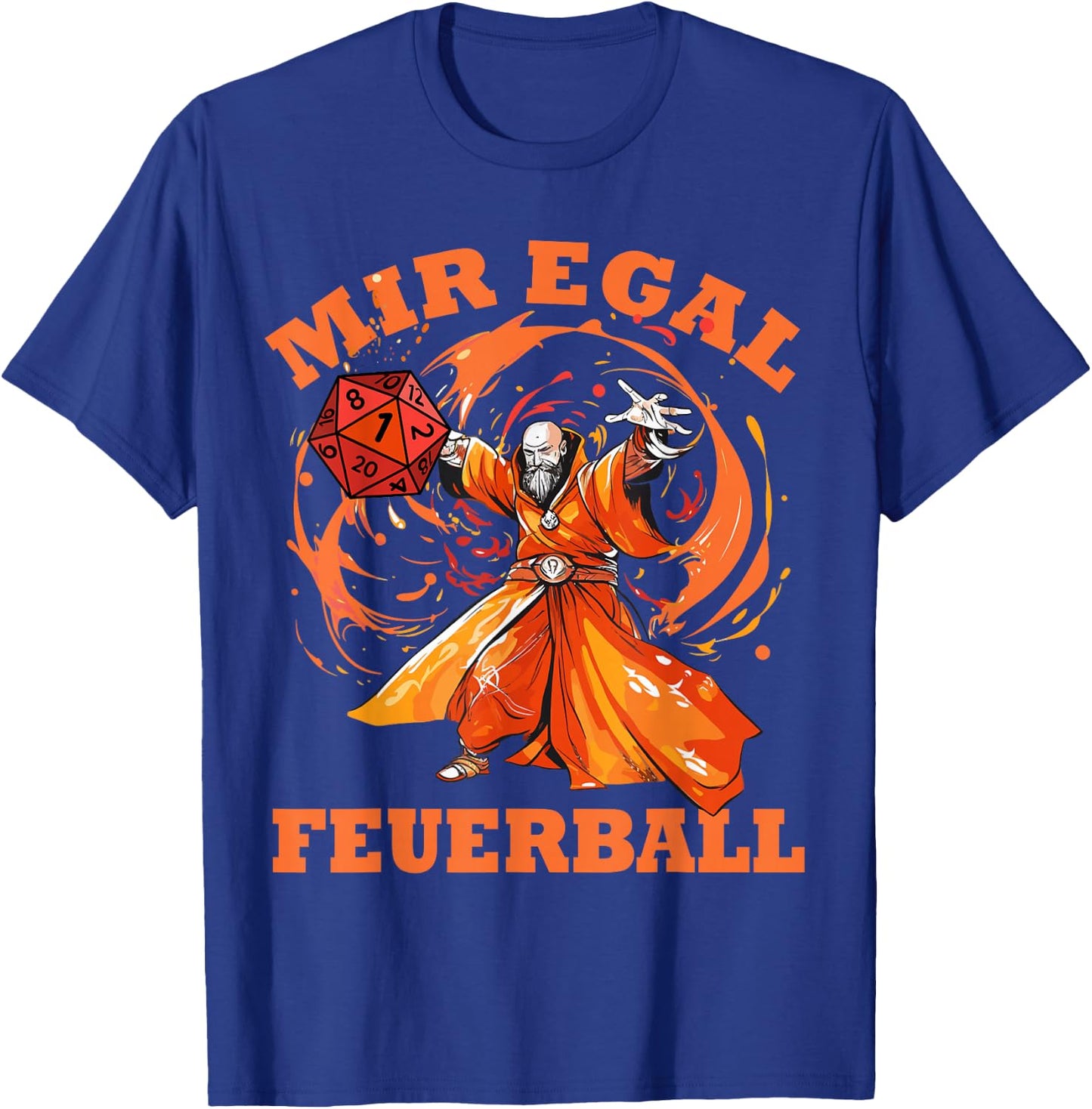 Rollenspiel Designs Lustig Hoch 5 - Magier wirft Feuerball - Mir Egal Feuerball Zauberer (Schwarz, S, Halbarm, -Jugendliche) T-Shirt - T-Shirt | Royal