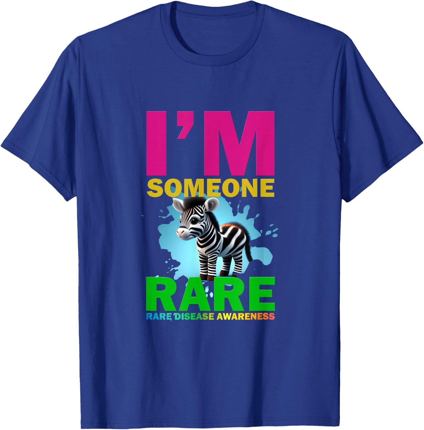 I'm Rare, cute zebra for Rare disease awareness T-Shirt - T-Shirt | Royal