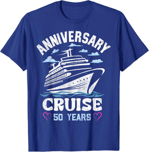 50 Years of Marriage 50th Wedding Anniversary Cruise T-Shirt - T-Shirt | Royal