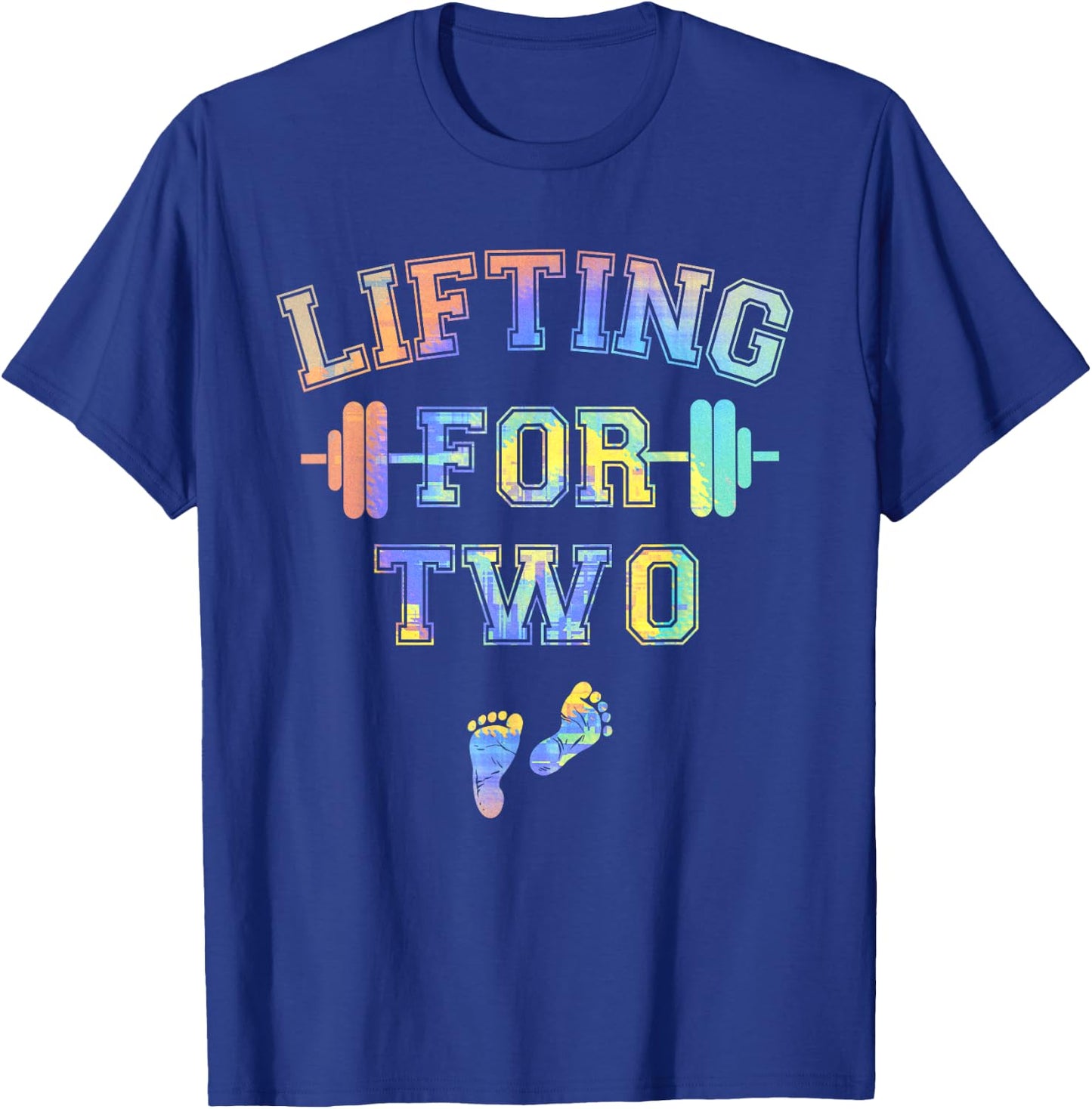 Lifting For Two Funny Pregnancy Workout T-Shirt - T-Shirt | Royal