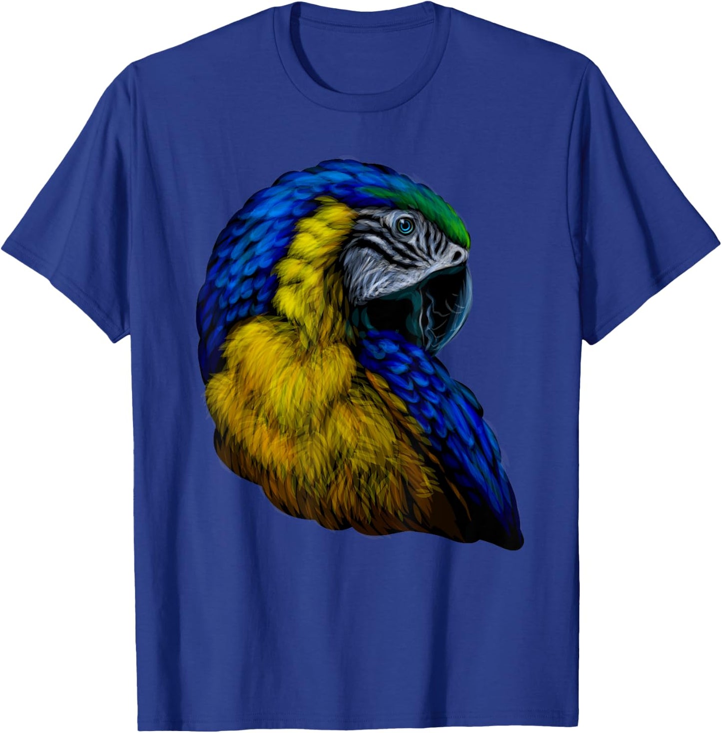 colorful scarlet Macaw parrot bird Hand drew for lovers Art T-Shirt - T-Shirt | Royal