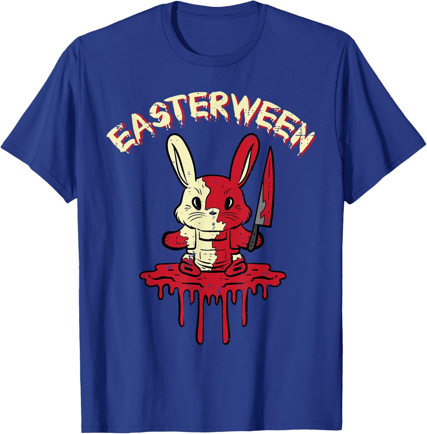 Easterween Bloody Bunny Easter Halloween Rabbit Men Women T-Shirt - T-Shirt | Royal