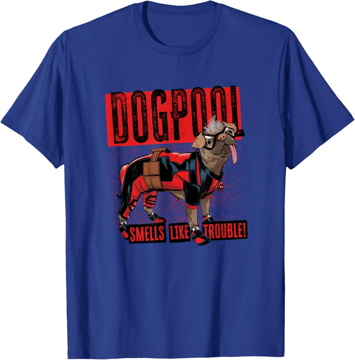 Marvel Studios Deadpool & Wolverine Dogpool Smells Trouble , Black, S T-Shirt - T-Shirt | Royal