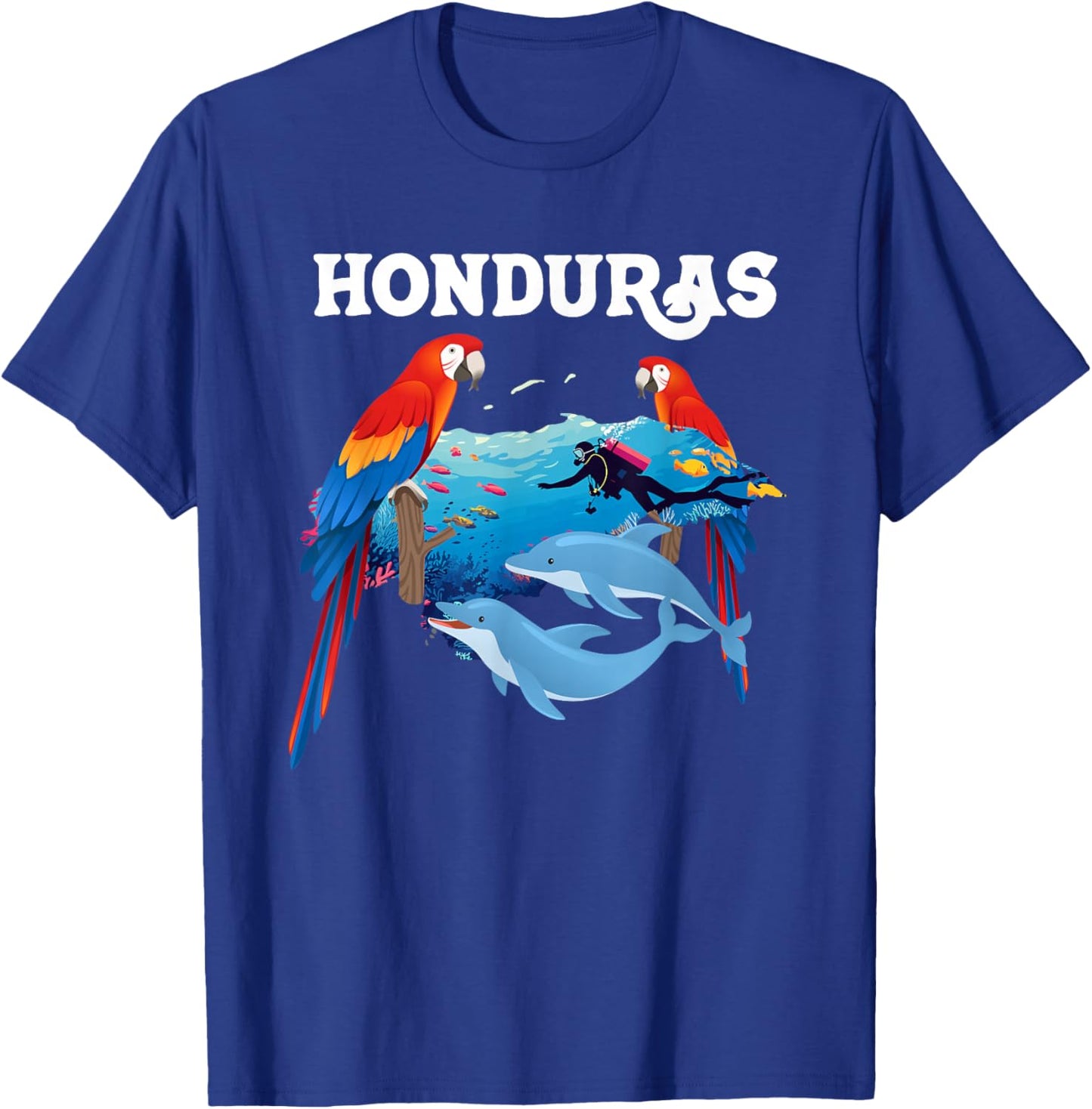 Honduras Map Pride Design T-Shirt - T-Shirt | Royal