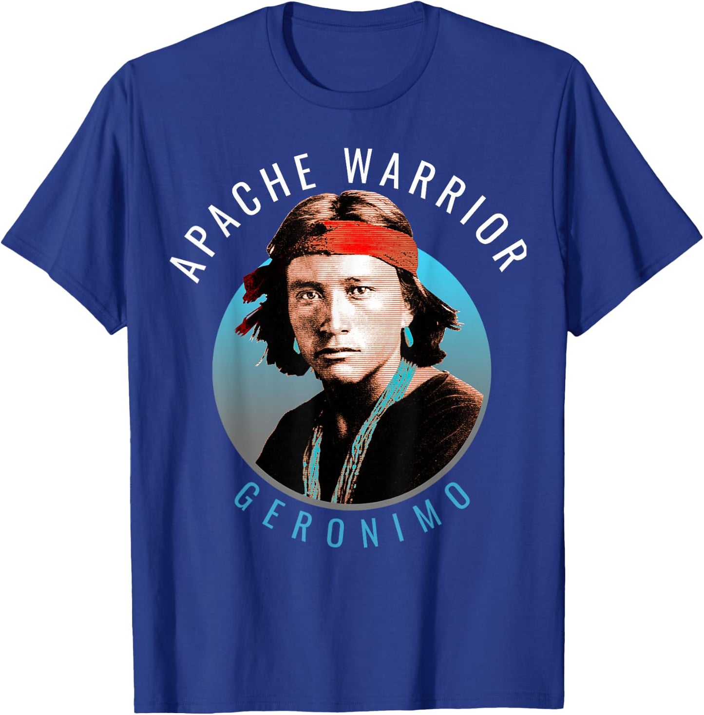 Geronimo Native American Indian Apache Warrior T-Shirt - T-Shirt | Royal