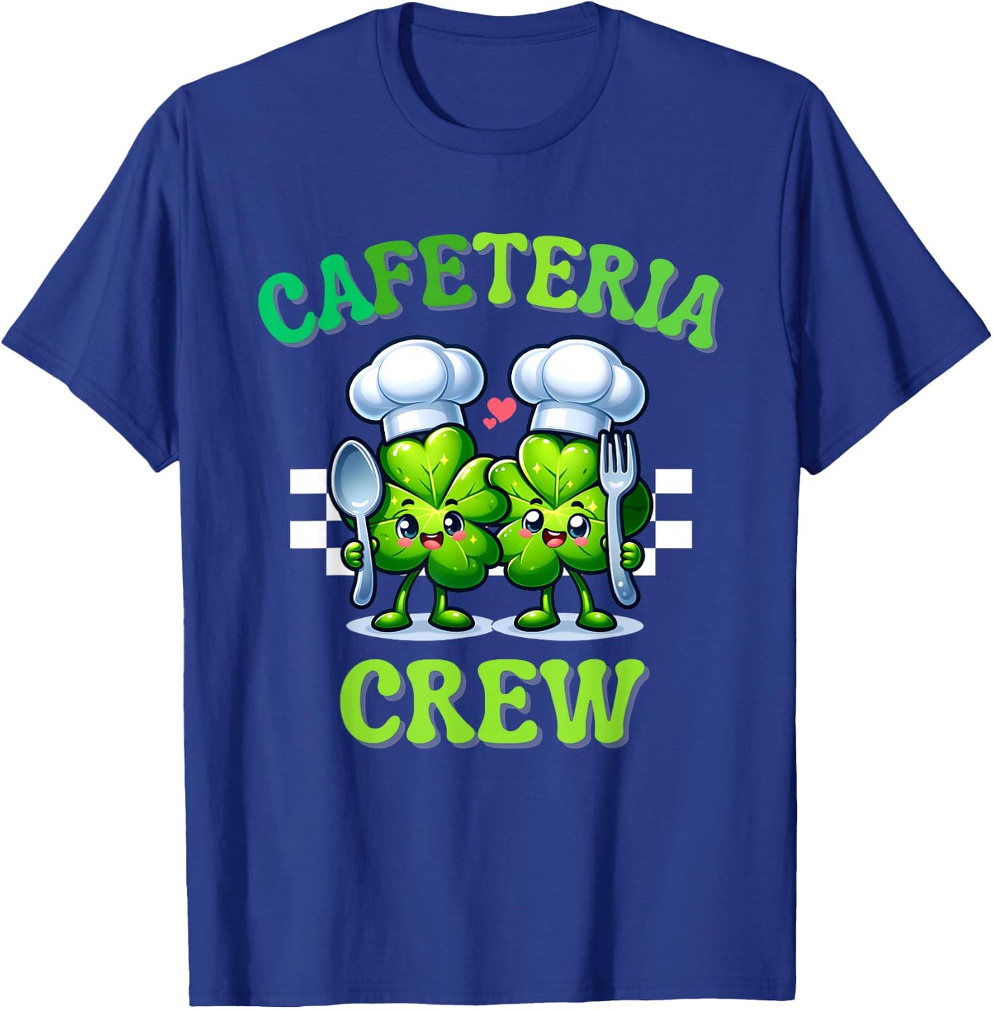 Cute Cafeteria Crew Funny Lunch Lady Squad St Patricks Day T-Shirt - T-Shirt | Royal