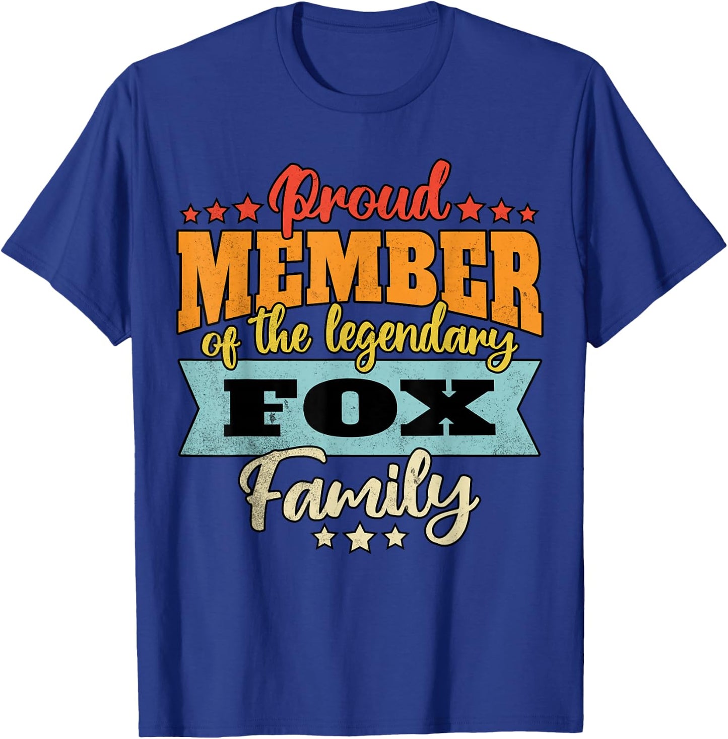 Fox Last Name Fox Family Fox T-Shirt - T-Shirt | Royal