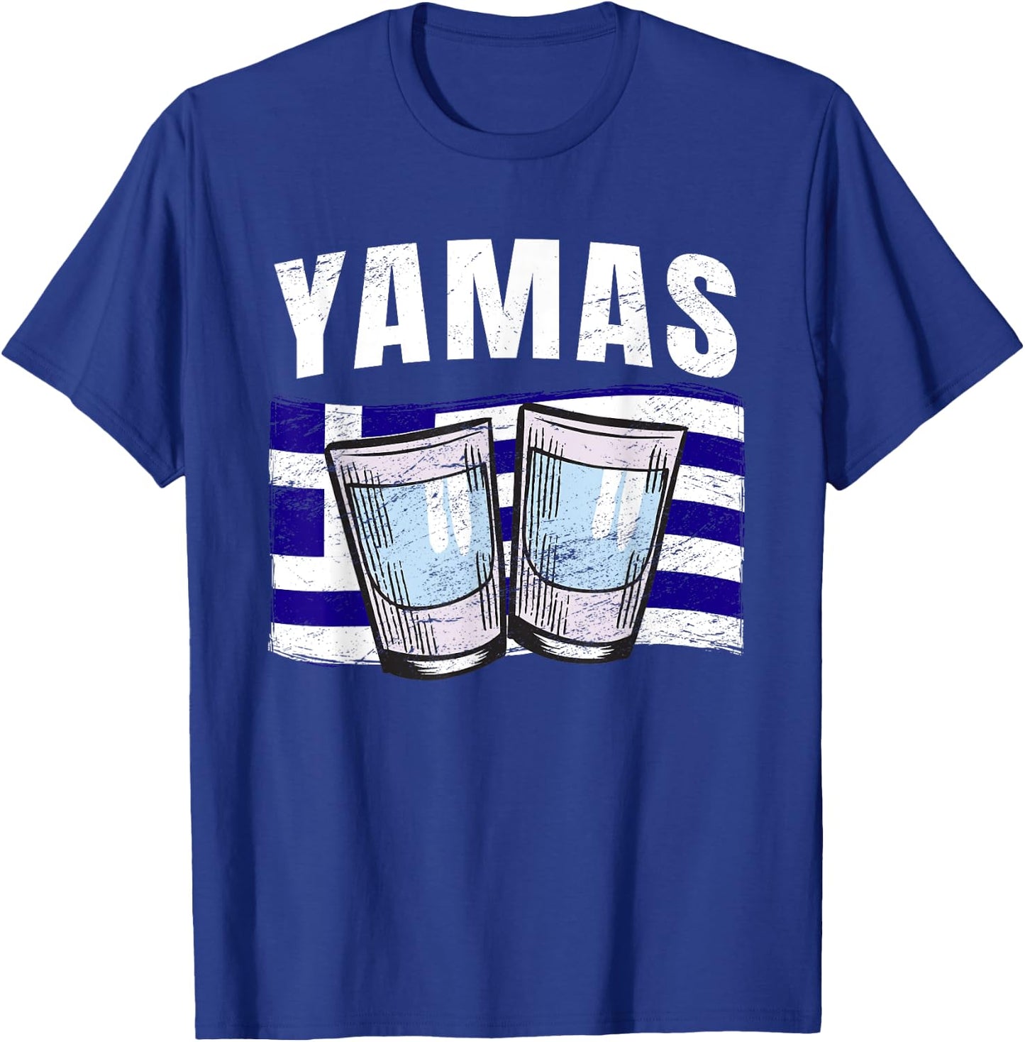 Yamas Cheers Grèce Toast Ouzo humoristique en langue grecque T-Shirt - T-Shirt | Royal