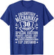 Kfz Mechaniker 30er Geburtstag Mann Männer 30 Jahre T-Shirt - T-Shirt | Royal