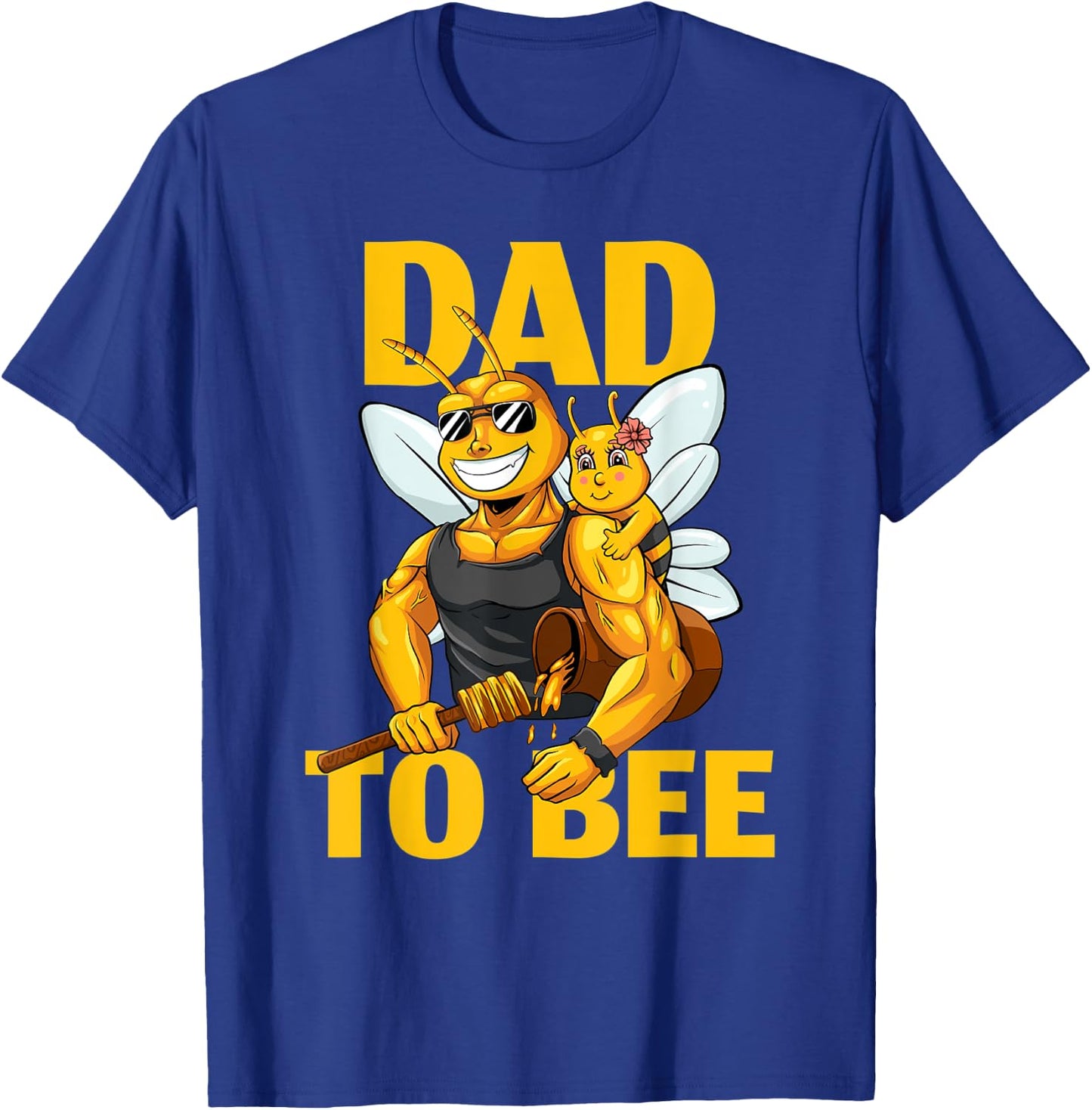 Dad To Bee Beekeeping Father Baby Announcement Girl Daughter T-Shirt - T-Shirt | Royal