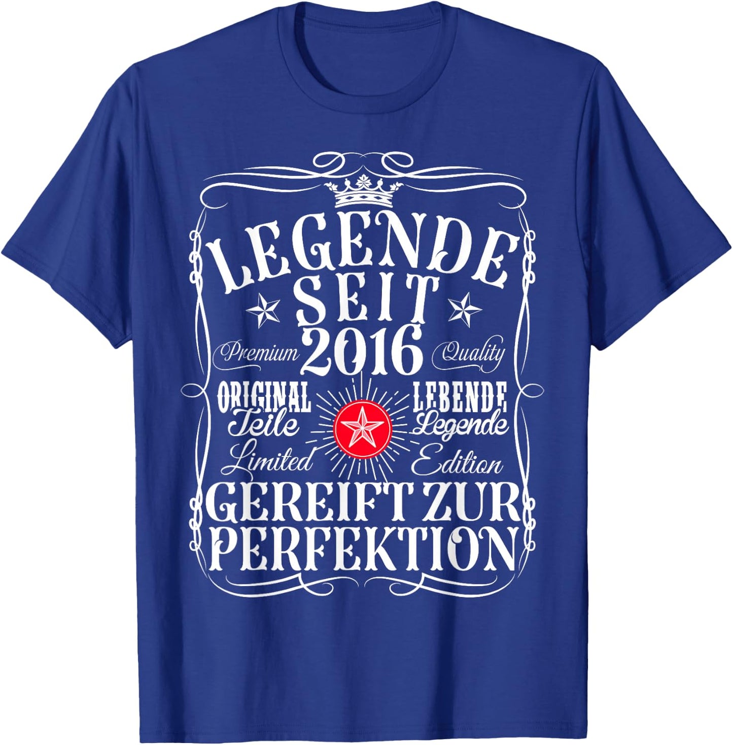 9th Birthday Girl Boy 9 Years 2016 Funny Gift , black T-Shirt - T-Shirt | Royal