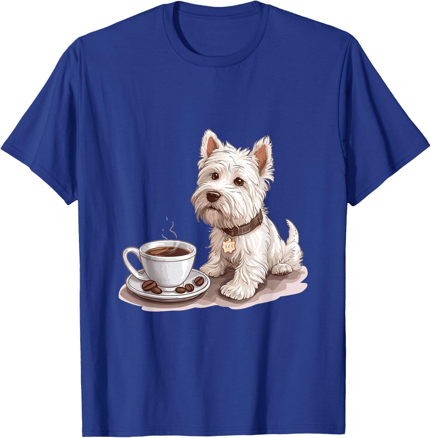 West Highland White Terrier Coffee Dog Breed Westie T-Shirt - T-Shirt | Royal