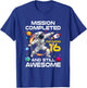 16Th Birthday Astronaut 16 Years Old Outer Space Birthday T-Shirt - T-Shirt | Royal