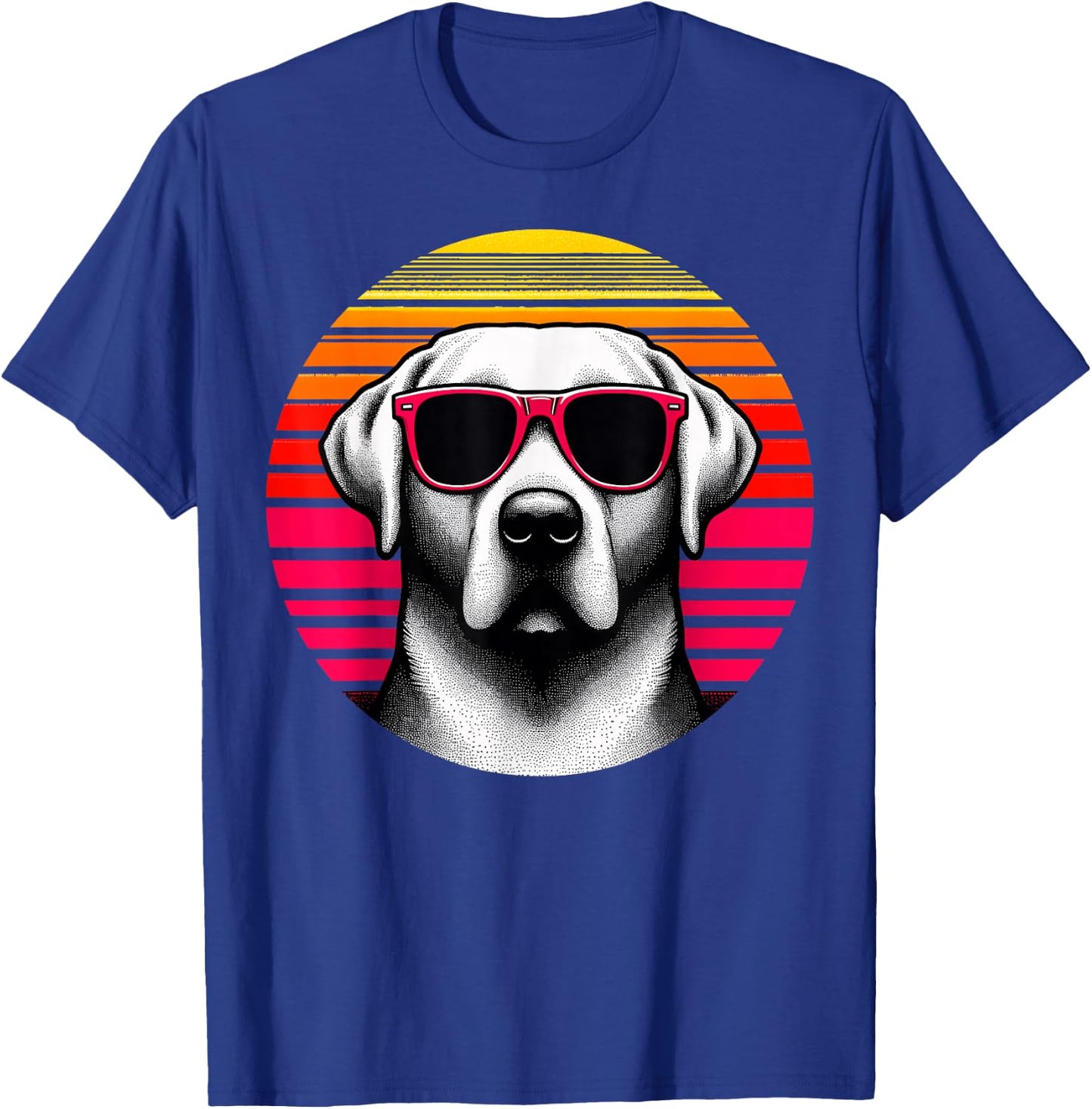 Cool Labrador Retriever 70s Vintage Dog Sunglasses, Black, S T-Shirt - T-Shirt | Royal