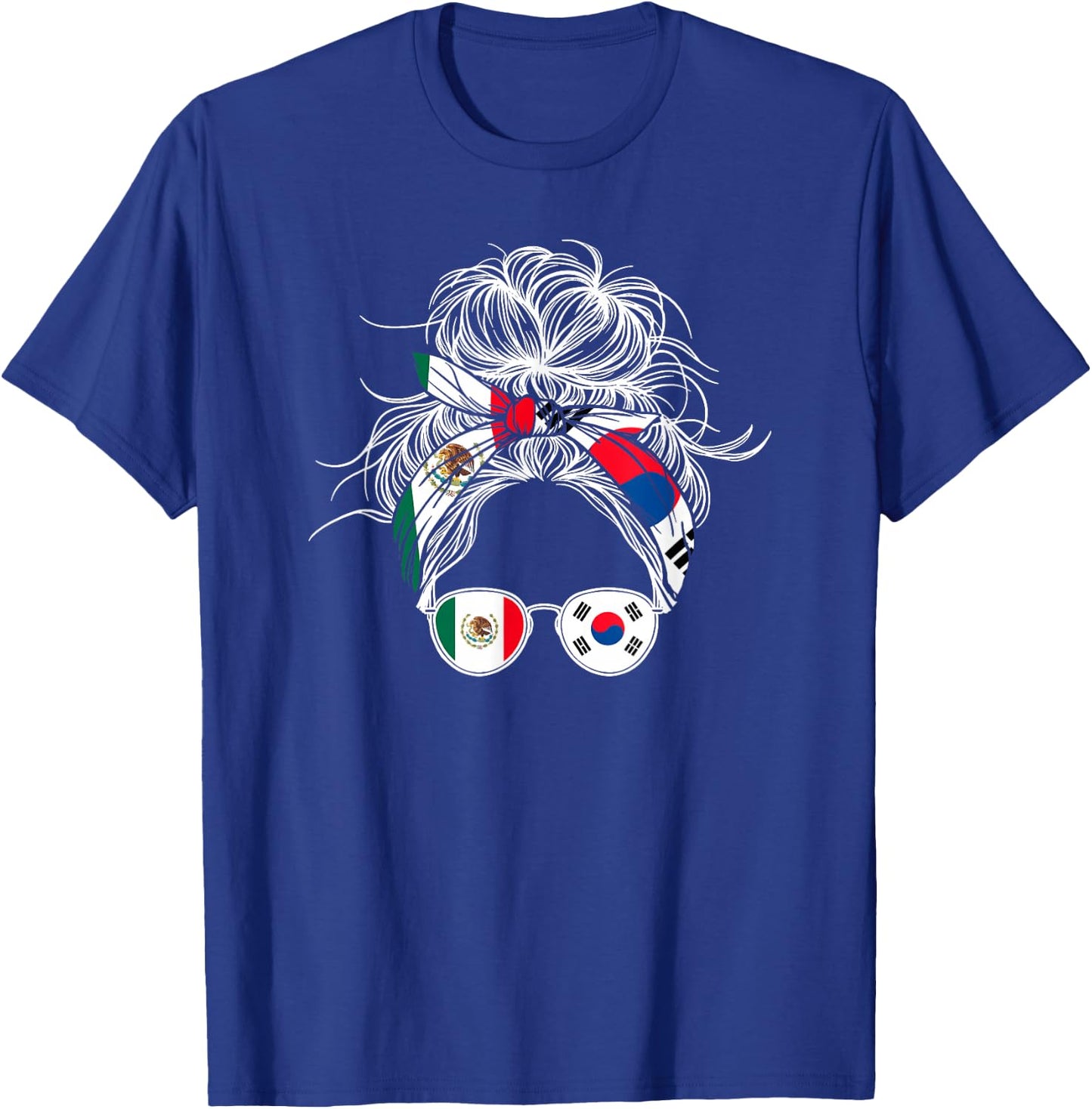 Mexican Korean Flag Mexico South Korea T-Shirt - T-Shirt | Royal