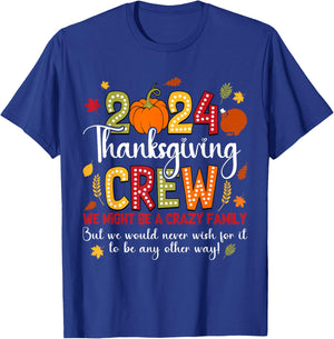 Family Thanksgiving 2024 Thanksgiving Crew Turkey Matching T-Shirt - T-Shirt | Royal