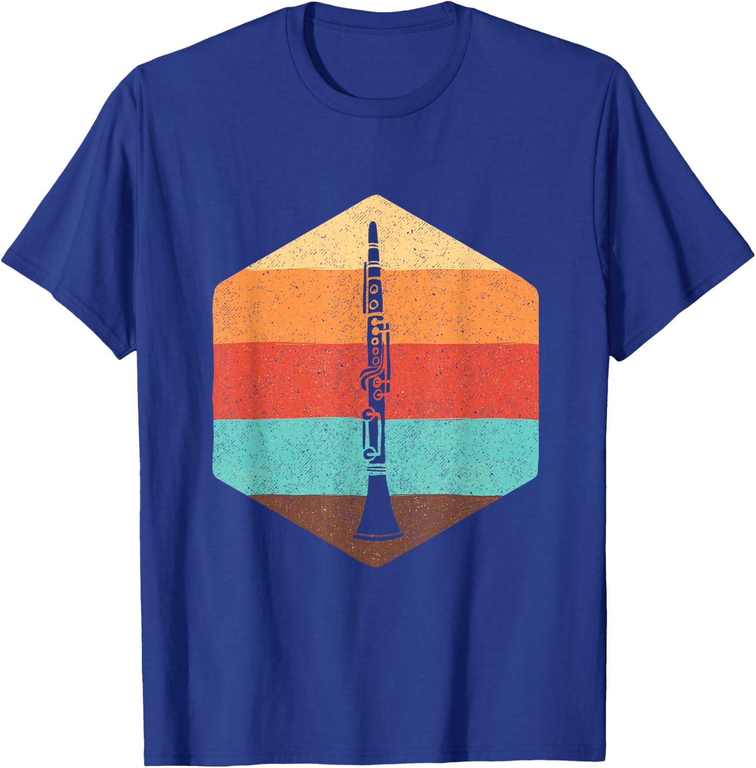 Retro Clarinet - Clarinetist Music Lover Woodwind T-Shirt - T-Shirt | Royal