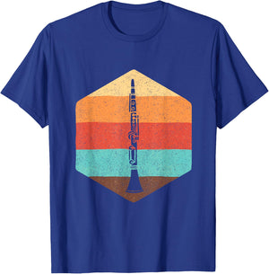 Retro Clarinet - Clarinetist Music Lover Woodwind T-Shirt - T-Shirt | Royal