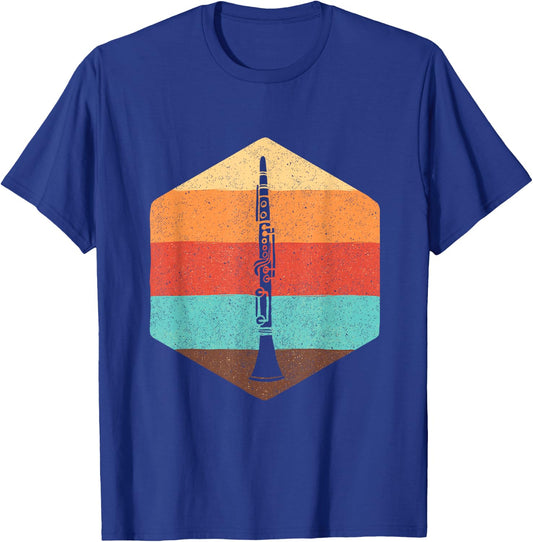 Retro Clarinet - Clarinetist Music Lover Woodwind T-Shirt - T-Shirt | Royal