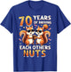 70 Years Of Driving Each Other Nuts Squirrel Couple Matching T-Shirt - T-Shirt | Royal