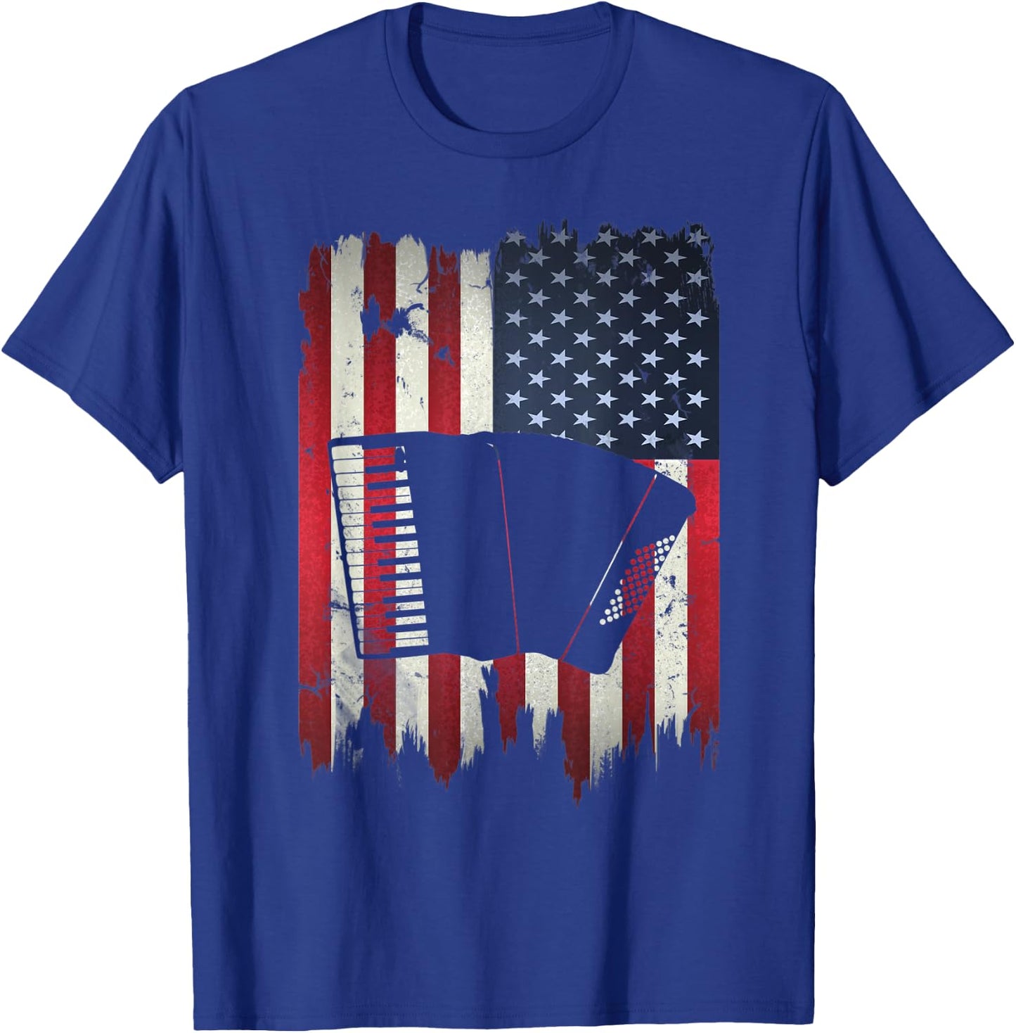 Accordion American Flag 4th of July Accordionist Patriotic Kids Men T-Shirt - T-Shirt | Royal