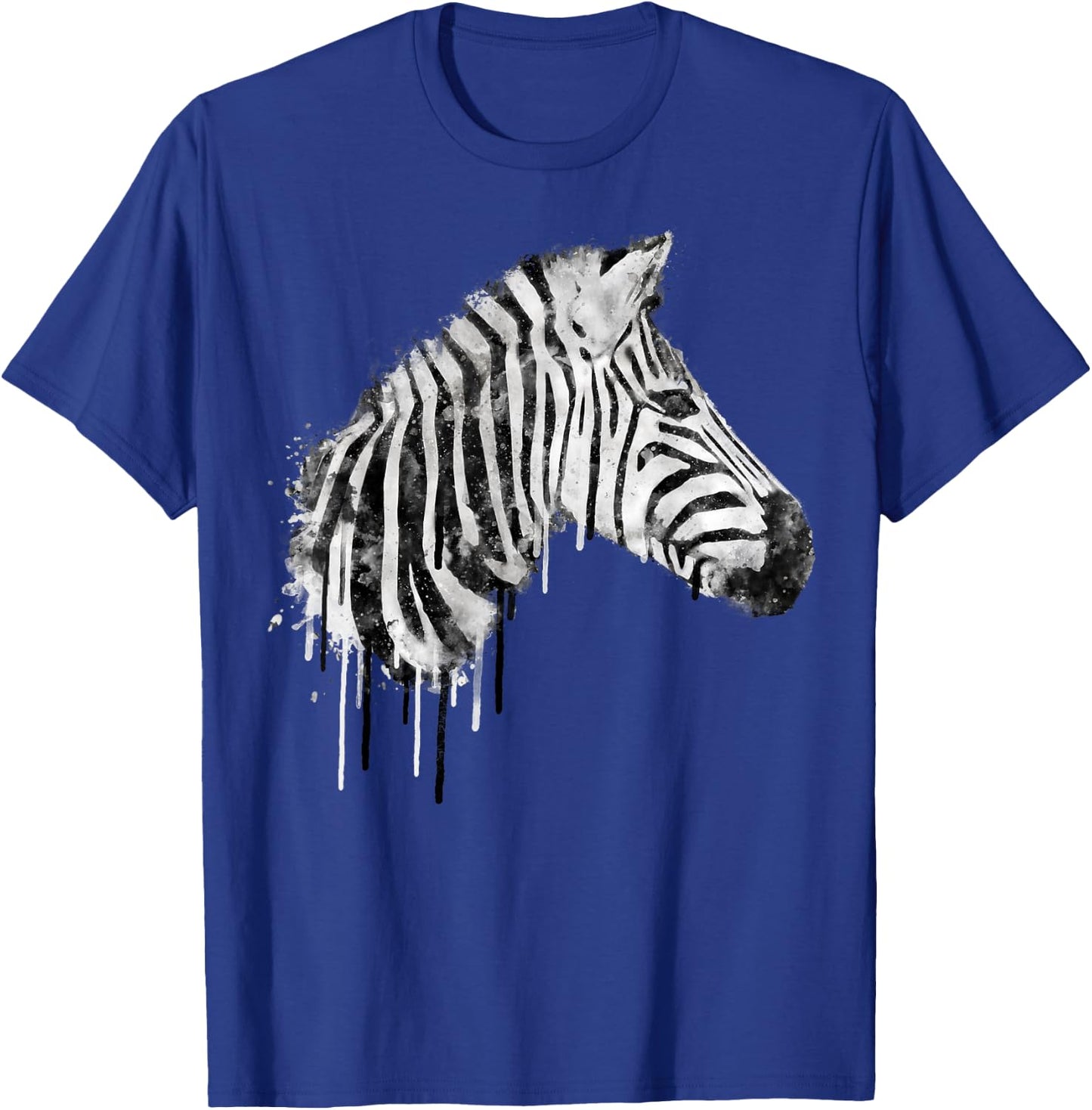 Zebra Watercolor Artistic Horse Wildlife Lovers Graphic T-Shirt - T-Shirt | Royal