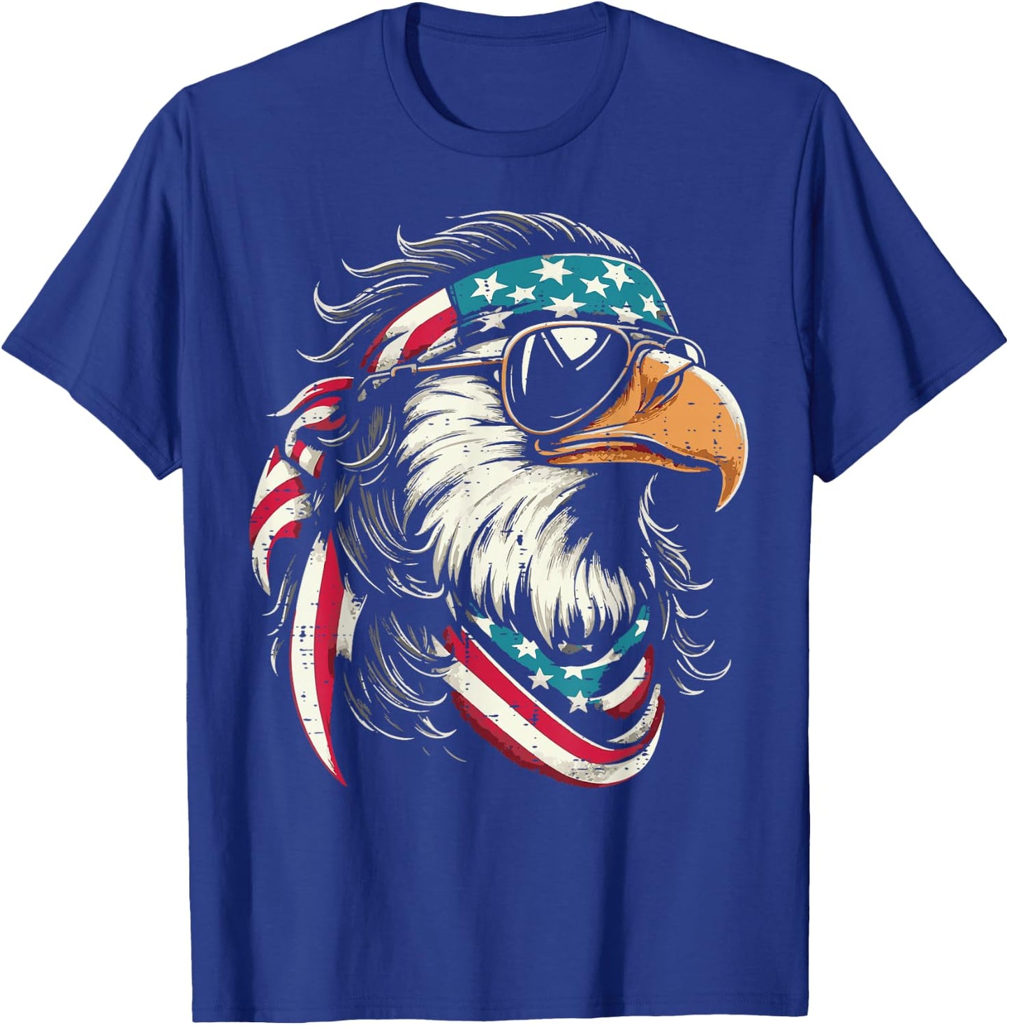 4th Of July Eagle US Flag Bandana Cool Women Men Kids T-Shirt - T-Shirt | Royal