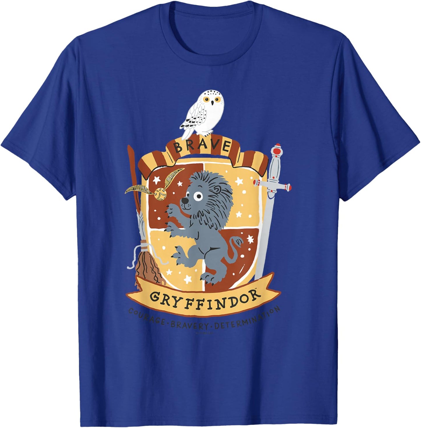 Harry Potter: Deathly Hallows 2 Brave Gryffindor Badge T-Shirt - T-Shirt | Royal