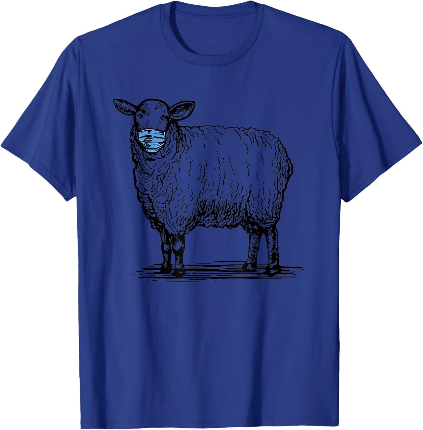 Masked Sheep Anti Face Mask T-Shirt - T-Shirt | Royal