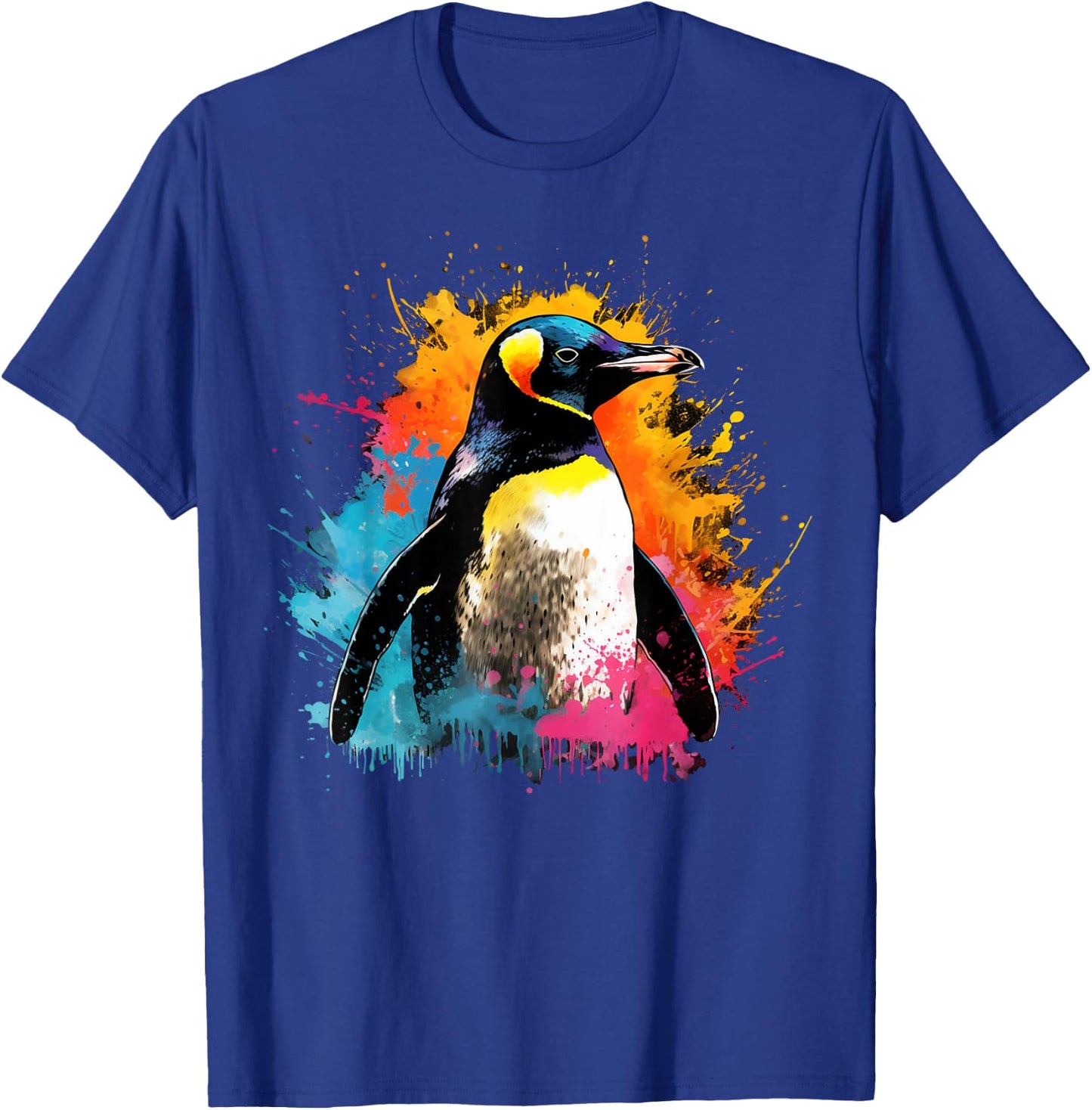 Artistic Colorful Pop Art painted Penguin T-Shirt - T-Shirt | Royal