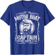 Motor Boat Captain Funny Pontoon Boating Motor Boatin Lake T-Shirt - T-Shirt | Royal