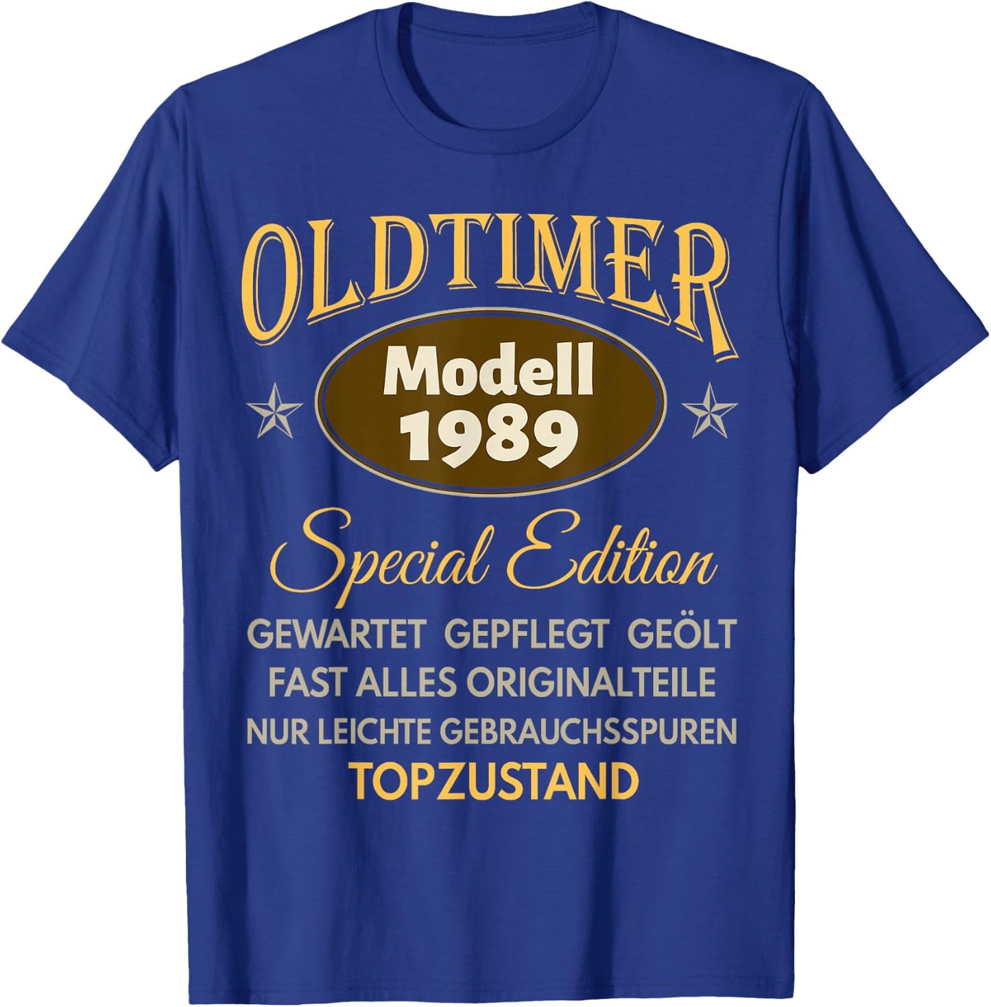 37. Geburtstag Mann Frau 37 Jahre 1989 Deko Geschenk Lustig T-Shirt - T-Shirt | Royal