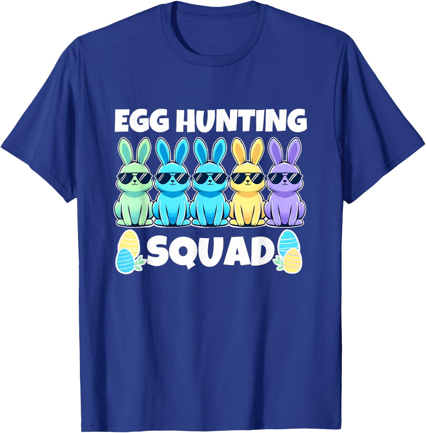 Easter Bunny Squad Humor Egg Hunting Day T-Shirt - T-Shirt | Royal