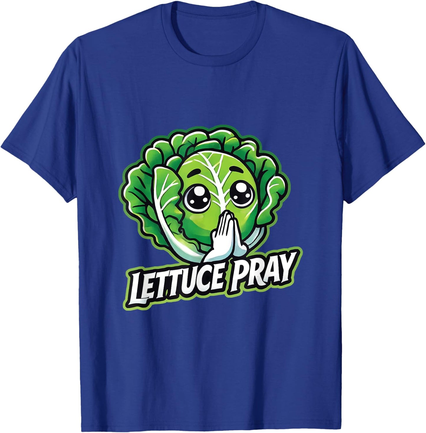 Lettuce Pray Funny Christian Faith Pun T-Shirt - T-Shirt | Royal