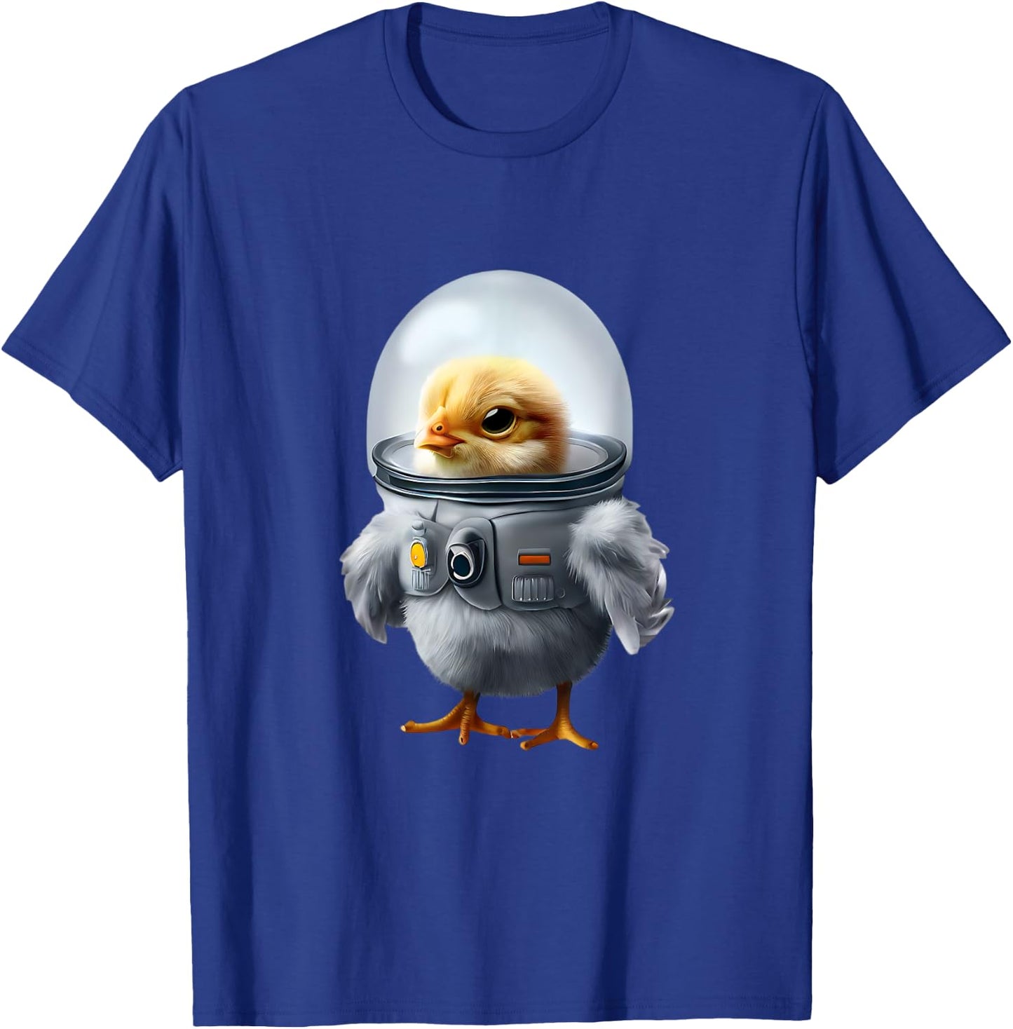 Cute Baby Chicken Astronaut T-Shirt - T-Shirt | Royal