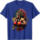 Mexican Boxing Inca Warrior with Jaguar Spirit T-Shirt - T-Shirt | Royal
