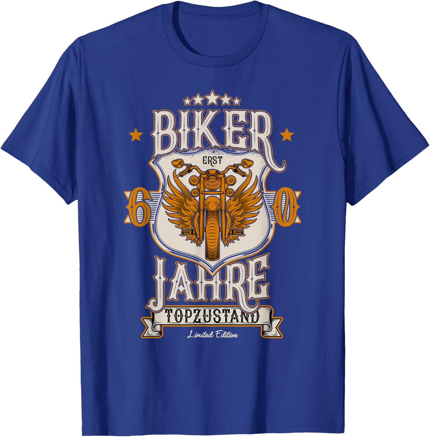 60. Geburtstag Biker Motorrad Mann Geschenk lustig T-Shirt - T-Shirt | Royal