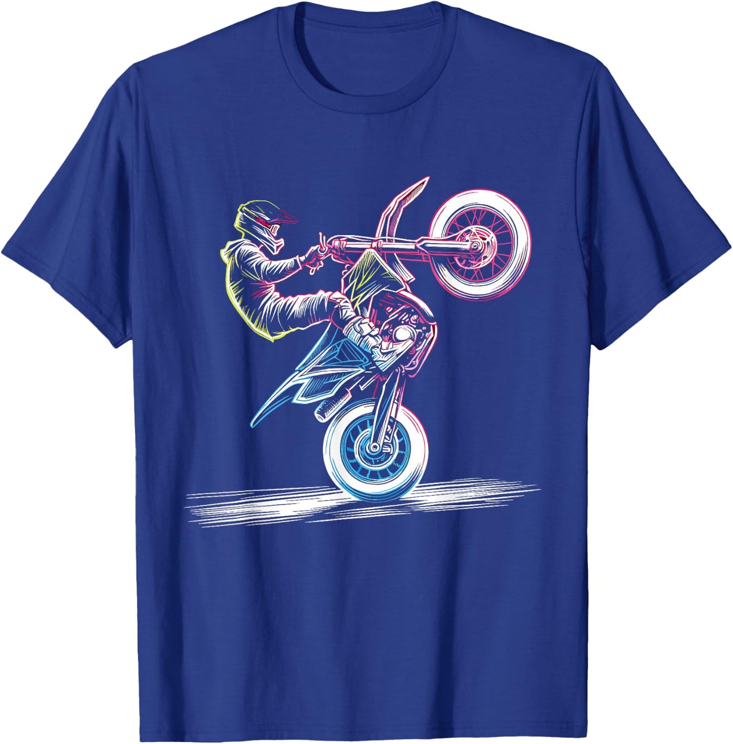 Dirt Bike Rider Retro Motorcycle Funny Motocross T-Shirt - T-Shirt | Royal