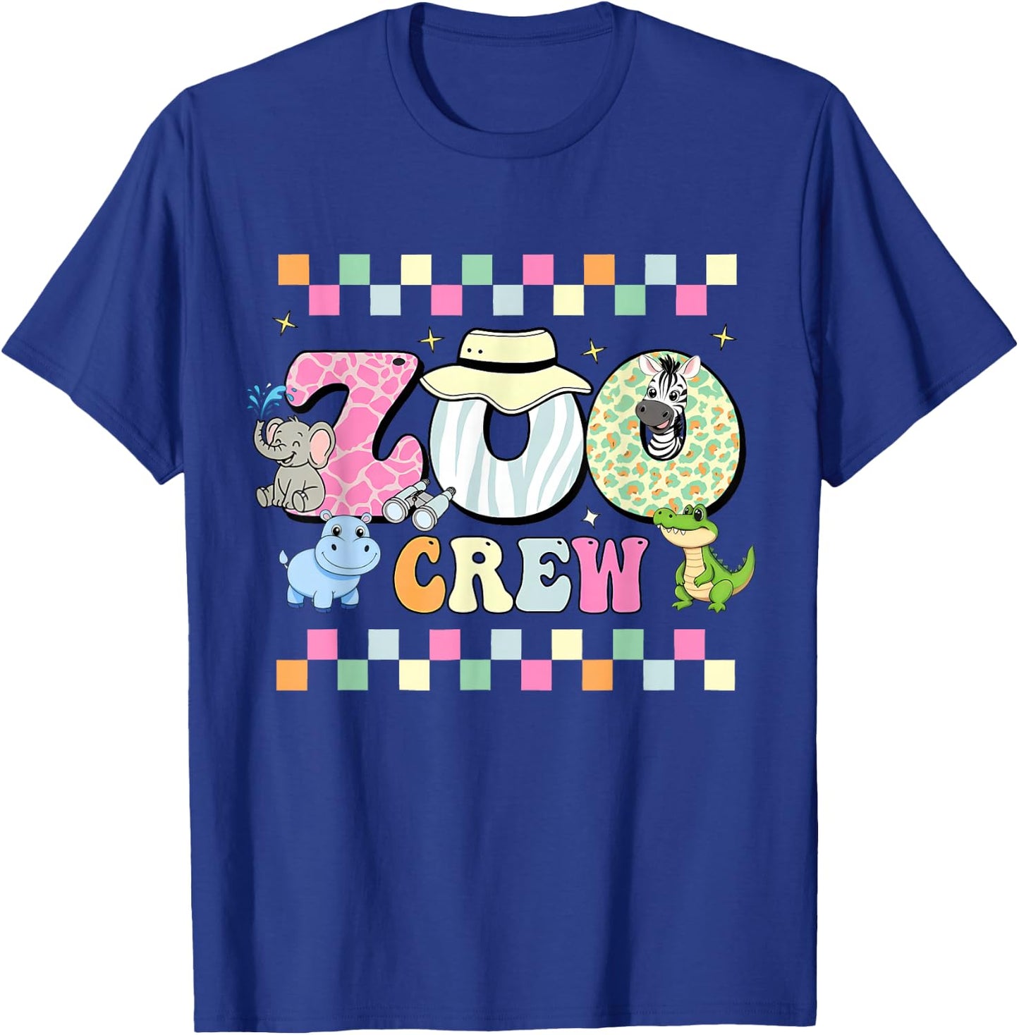 Zoo Crew Safari Wildlife Animal Zoo Keeper Matching Kids T-Shirt - T-Shirt | Royal