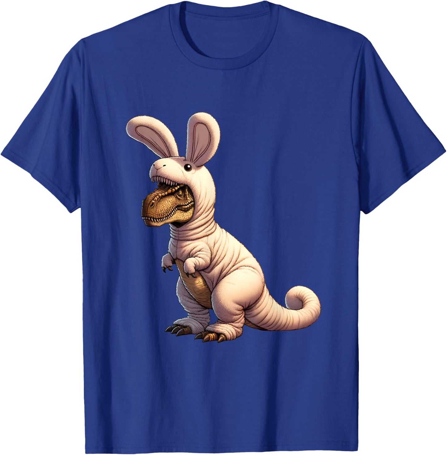 T-rex dinosaur in a bunny costume easter theme T-Shirt - T-Shirt | Royal