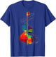 Guitar Music Instrument Motif Illustration Guitar T-Shirt - T-Shirt | Royal