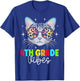 Fourth 4th Grade Vibes Back to School Cat Lover Leopard T-Shirt - T-Shirt | Royal